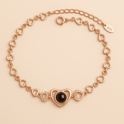 Custom Photo Projection Heart Fashion Bracelet - Hidden Forever