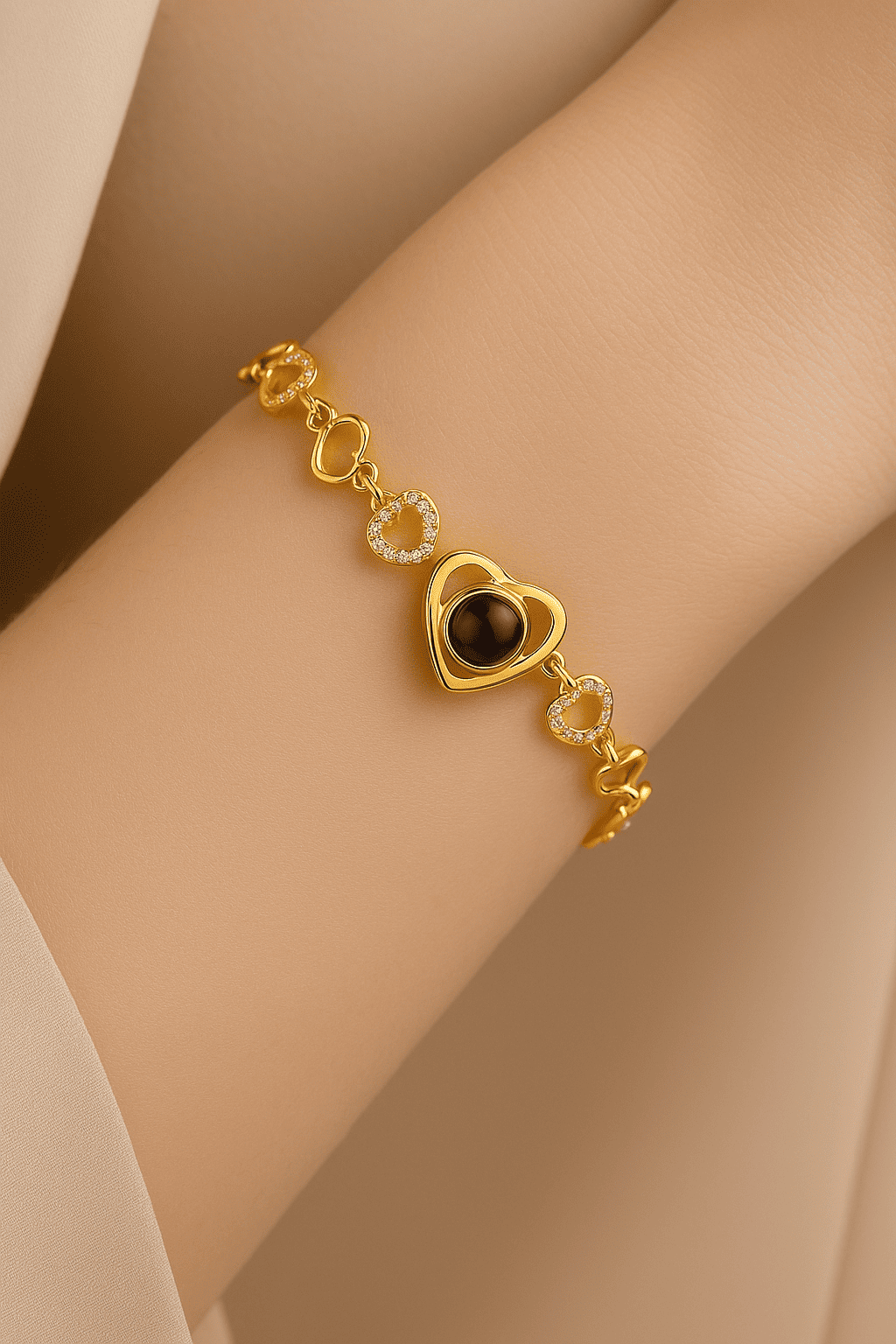 Custom Photo Projection Heart Fashion Bracelet - Hidden Forever