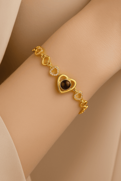Custom Photo Projection Heart Fashion Bracelet - Hidden Forever