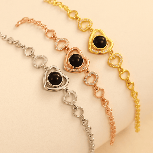 Custom Photo Projection Heart Fashion Bracelet - Hidden Forever