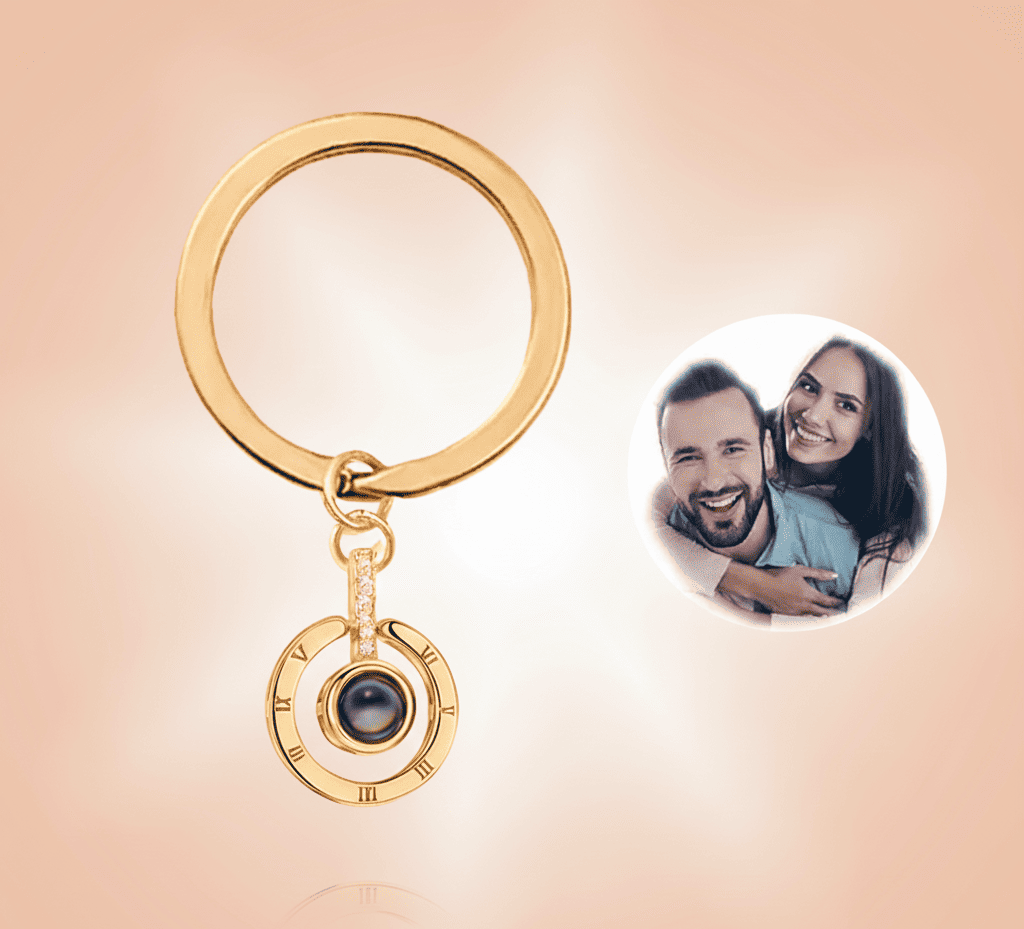 Custom Photo Projection Keychain - Hidden Forever