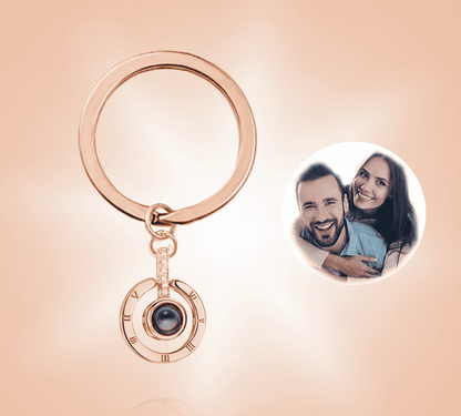 Custom Photo Projection Keychain - Hidden Forever
