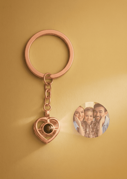 Custom Photo Projection Keychain - Hidden Forever