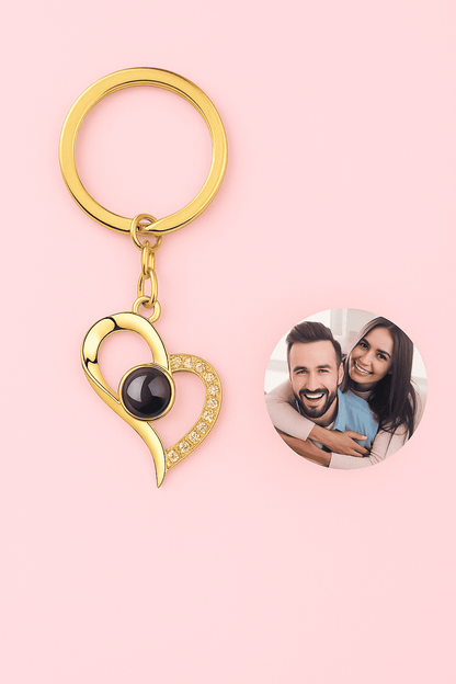 Custom Photo Projection Keychain - Hidden Forever