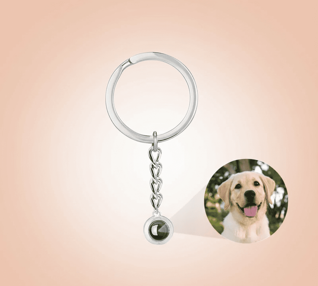 Custom Photo Projection Keychain - Hidden Forever