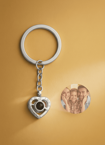 Custom Photo Projection Keychain - Hidden Forever