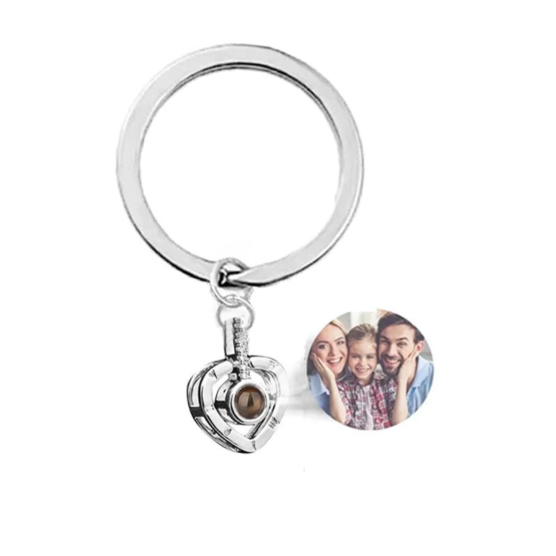 Custom Photo Projection Keychain - Hidden Forever