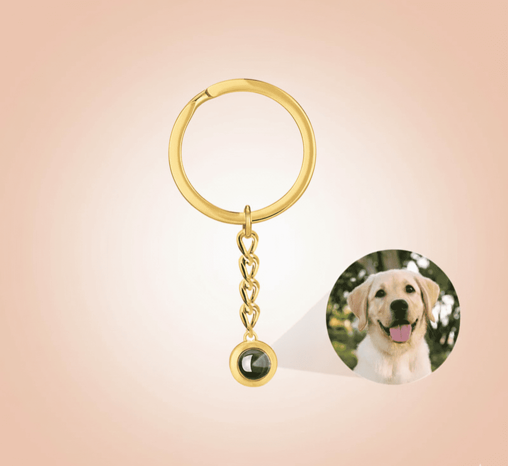 Custom Photo Projection Keychain - Hidden Forever