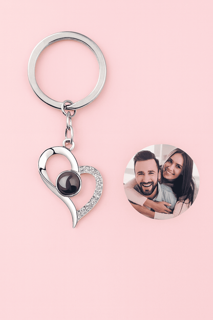Custom Photo Projection Keychain - Hidden Forever