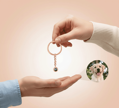 Custom Photo Projection Keychain - Hidden Forever