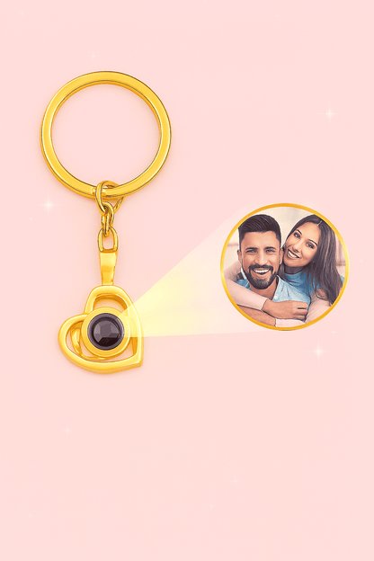 Custom Photo Projection Keychain - Hidden Forever