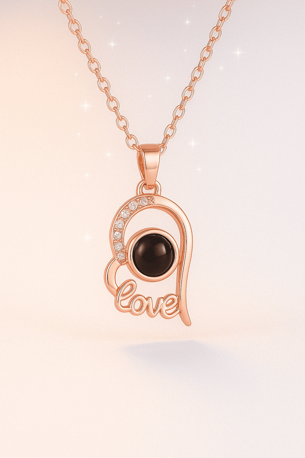 Custom Photo Projection Love Necklace - Hidden Forever
