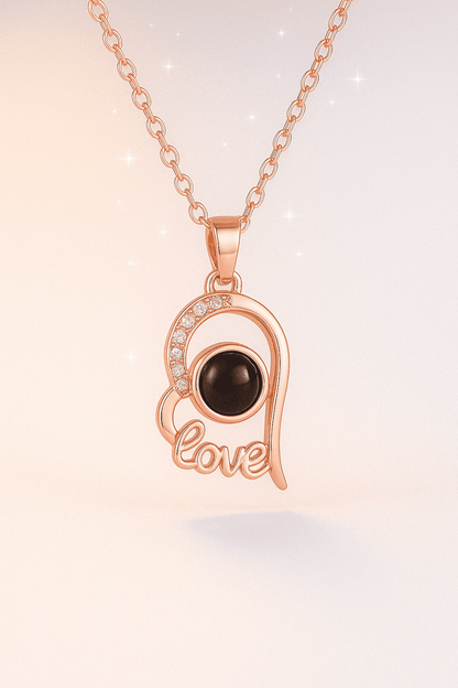 Custom Photo Projection Love Necklace - Hidden Forever
