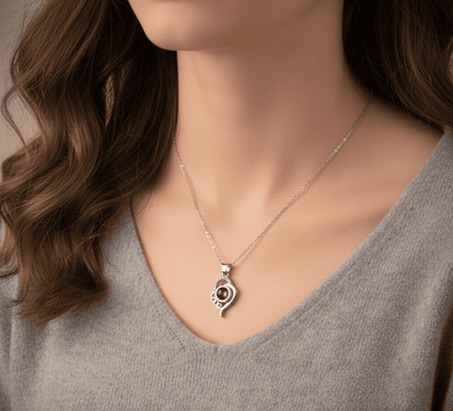 Custom Photo Projection Love Necklace - Hidden Forever