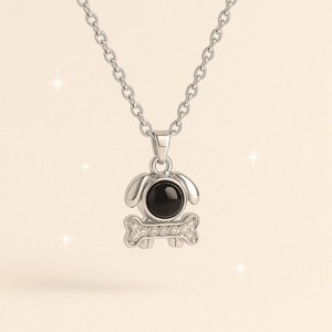 Custom Photo Projection Lovely Dog Bone Necklace - Hidden Forever