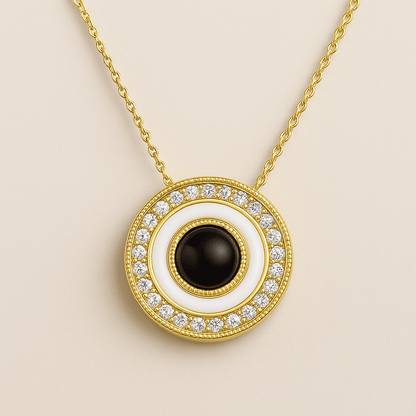 Custom Photo Projection Medallion Pendant Necklace - Hidden Forever