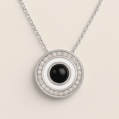 Custom Photo Projection Medallion Pendant Necklace - Hidden Forever