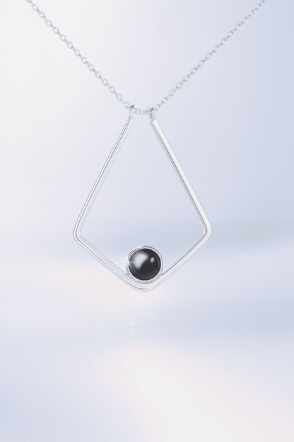 Custom Photo Projection Polygon Pendant Necklace - Hidden Forever