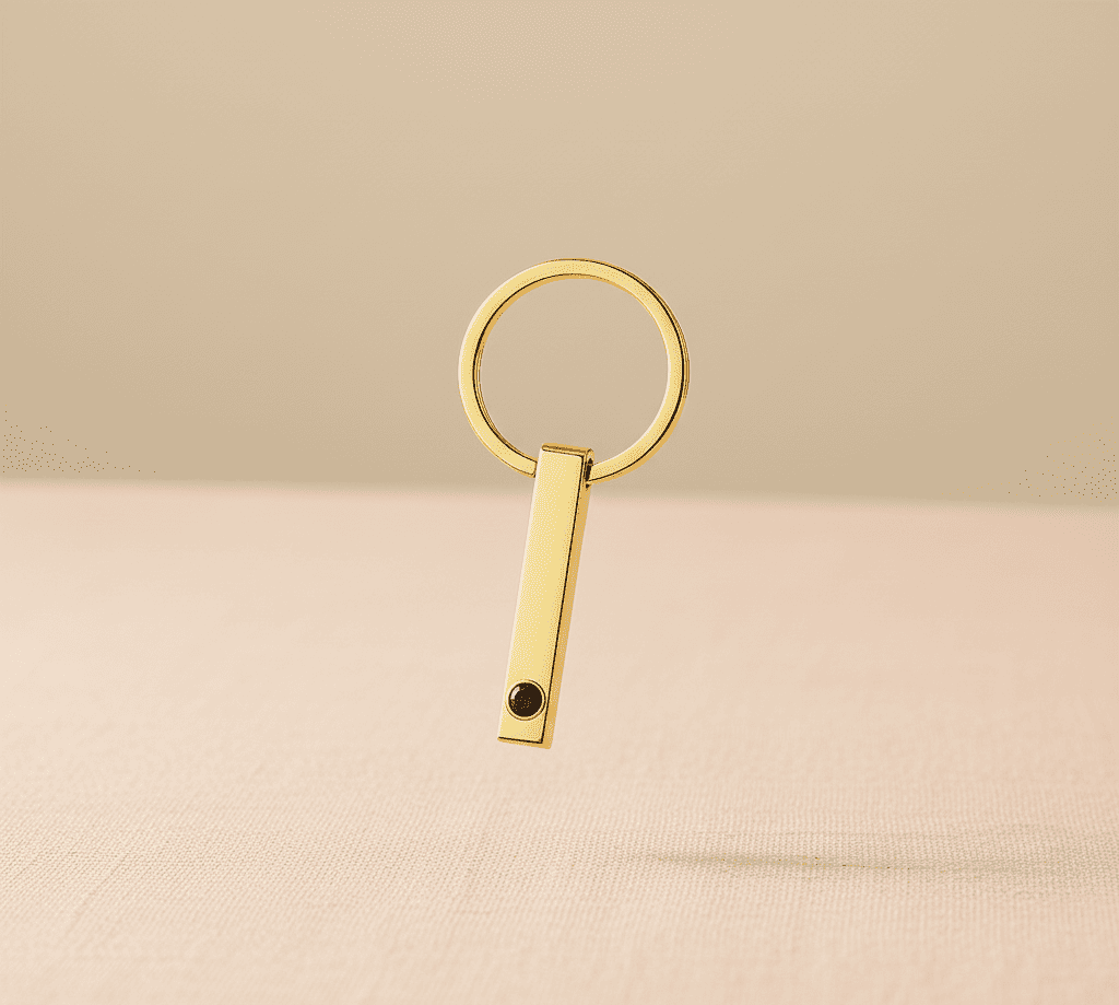 Custom Photo Projection Rectangular Bar Necklace - Hidden Forever