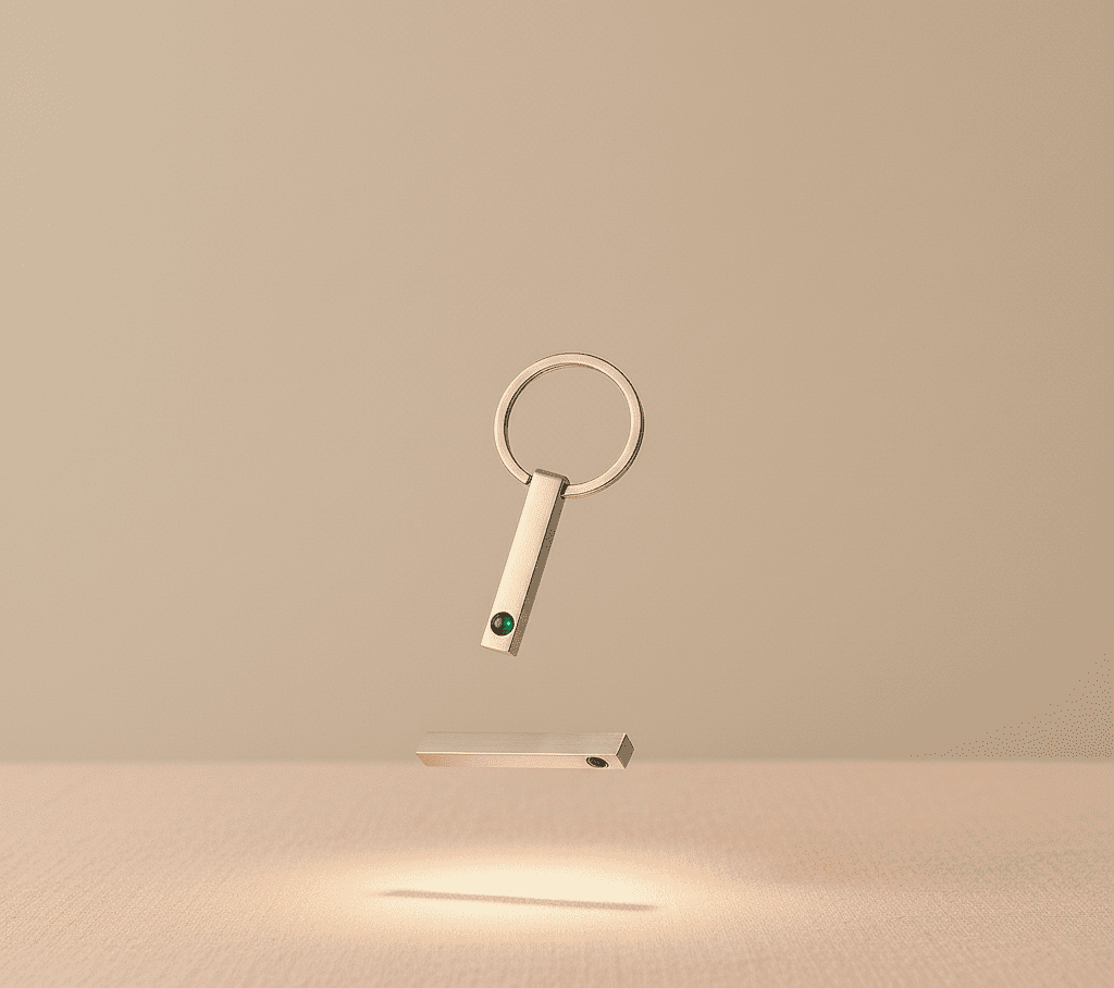 Custom Photo Projection Rectangular Bar Necklace - Hidden Forever