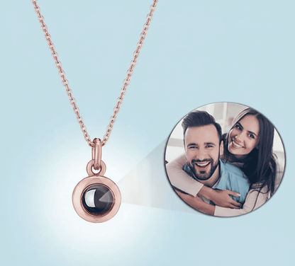Custom Photo Projection Round Zircon Gem Necklace | Keychain - Hidden Forever