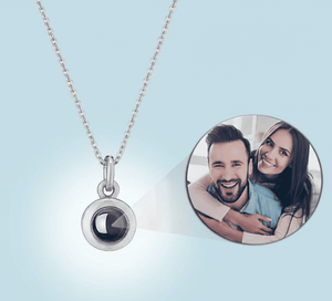 Custom Photo Projection Round Zircon Gem Necklace | Keychain - Hidden Forever