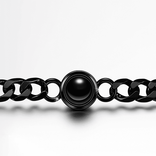 Custom Photo Projection Thick Chain Bracelet - Hidden Forever