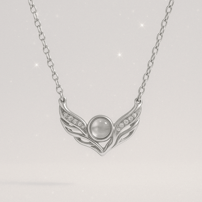 Custom Photo Projection Wings Necklace - Hidden Forever