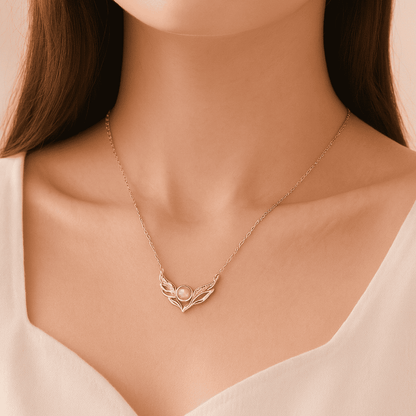 Custom Photo Projection Wings Necklace - Hidden Forever