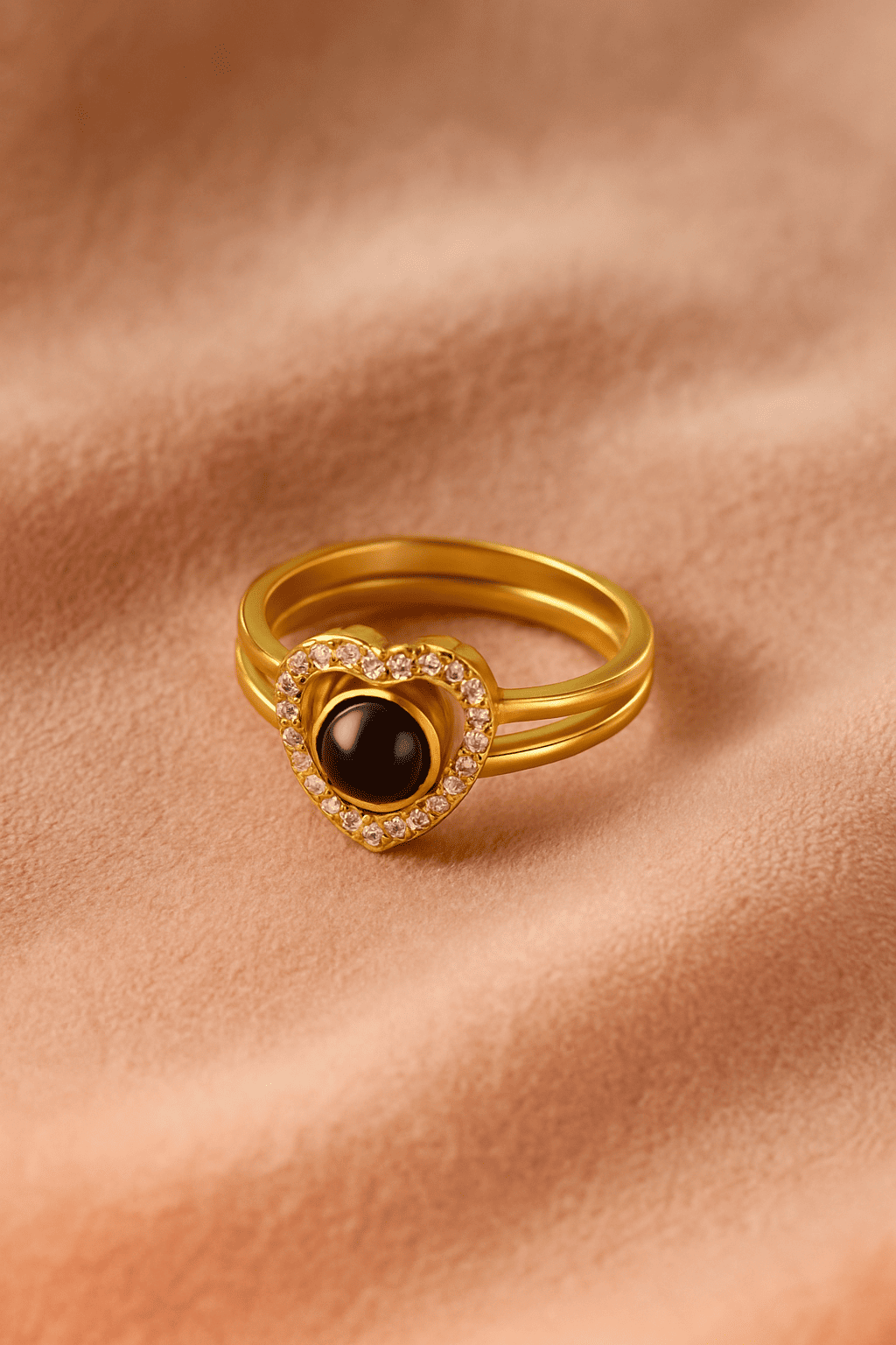 Custom Secret Heart Hidden Photo Ring - Hidden Forever