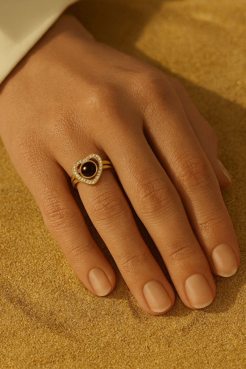 Custom Secret Heart Hidden Photo Ring - Hidden Forever