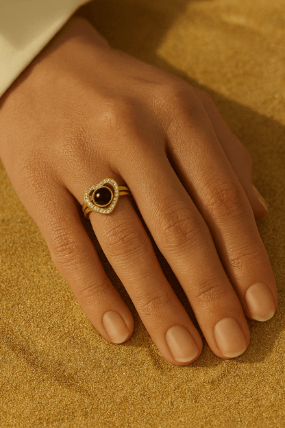 Custom Secret Heart Hidden Photo Ring - Hidden Forever