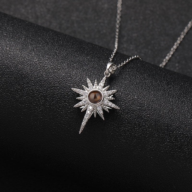 Custom Stellar Radiance Hidden Photo Necklace - Hidden Forever