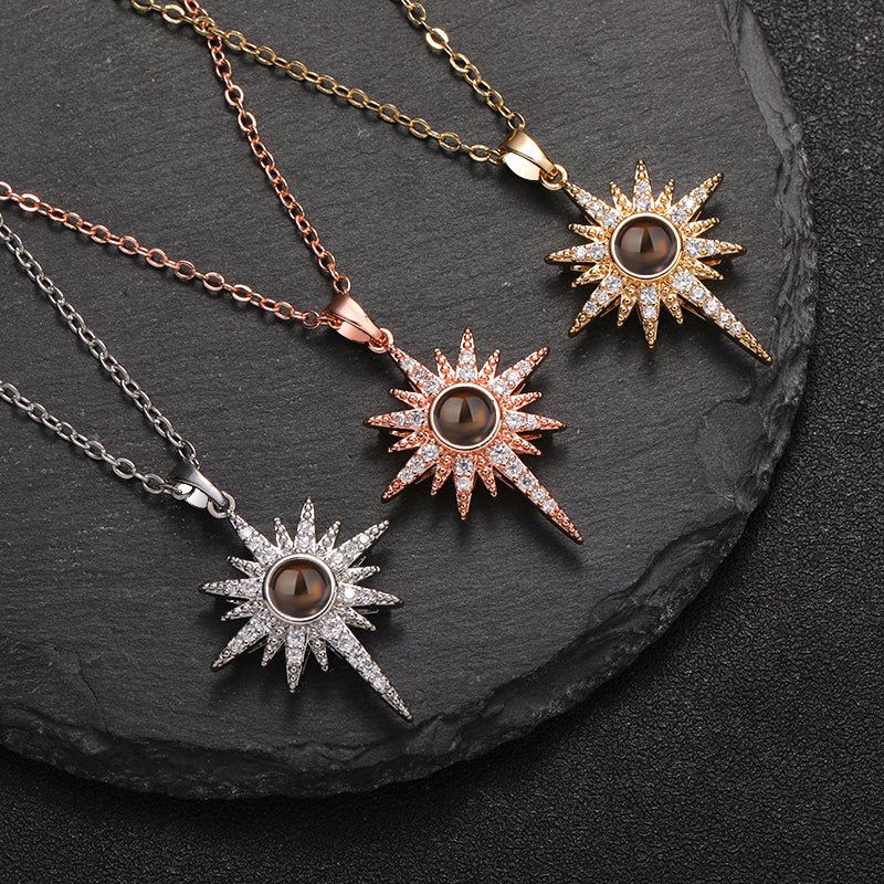 Custom Stellar Radiance Hidden Photo Necklace - Hidden Forever