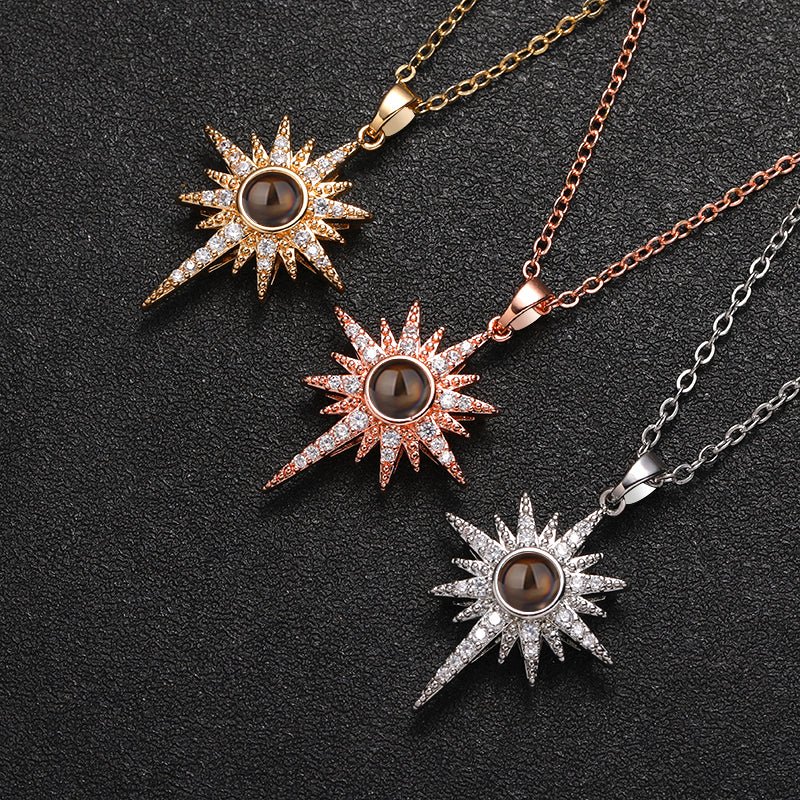 Custom Stellar Radiance Hidden Photo Necklace - Hidden Forever