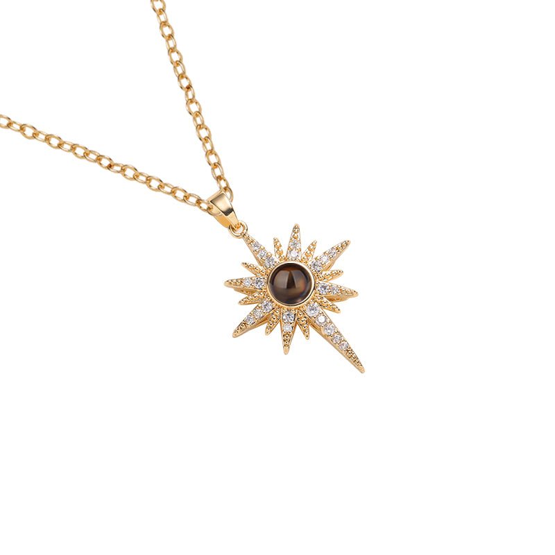 Custom Stellar Radiance Hidden Photo Necklace - Hidden Forever