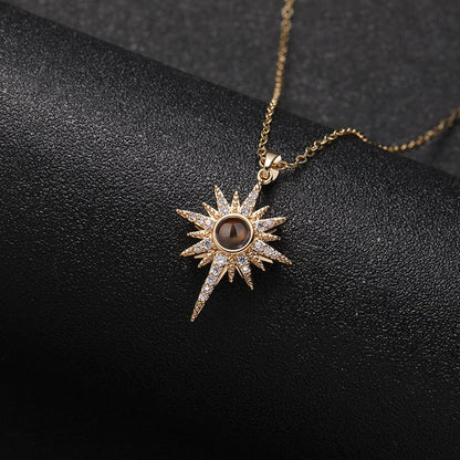 Custom Stellar Radiance Hidden Photo Necklace - Hidden Forever