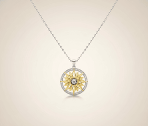 Custom Sterling Silver Sunflower Hidden Photo Necklace - Hidden Forever