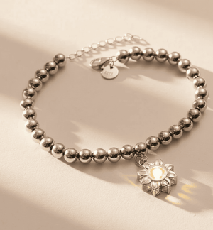 Custom Sunflower Hidden Photo Bracelet - Hidden Forever
