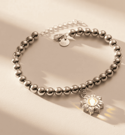 Custom Sunflower Hidden Photo Bracelet - Hidden Forever