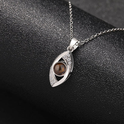 Custom Symbolic Gaze Hidden Photo Necklace - Hidden Forever