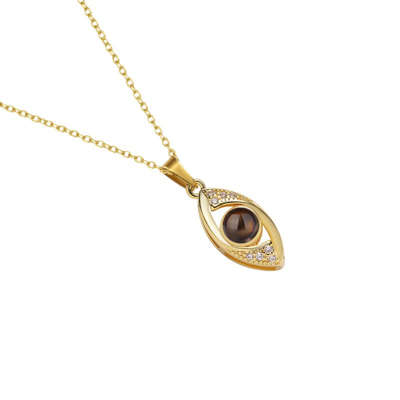 Custom Symbolic Gaze Hidden Photo Necklace - Hidden Forever