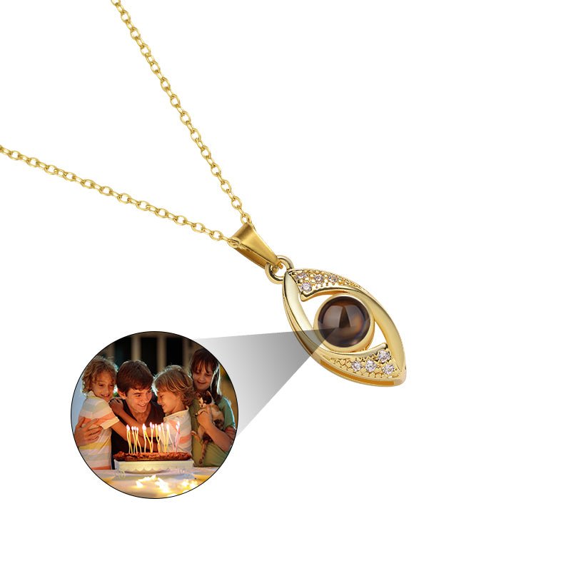 Custom Symbolic Gaze Hidden Photo Necklace - Hidden Forever