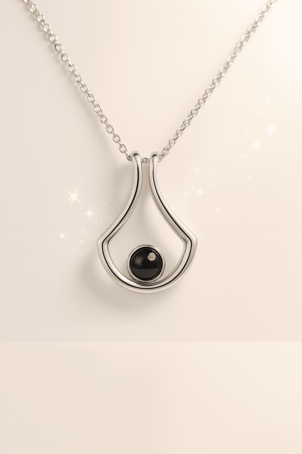 Custom Unique Shaped Hidden Photo Necklace - Hidden Forever