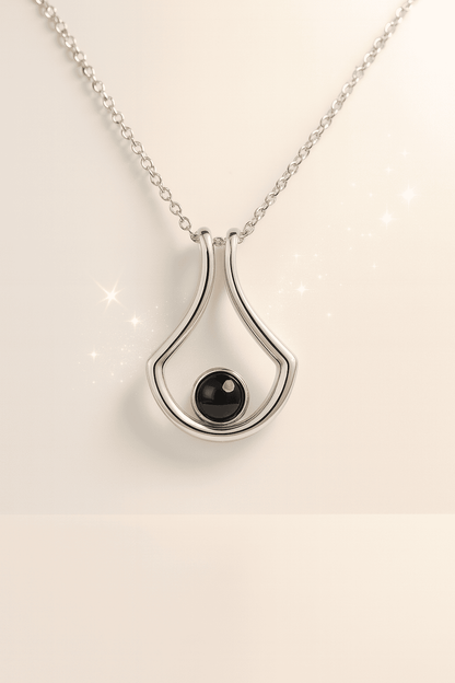 Custom Unique Shaped Hidden Photo Necklace - Hidden Forever