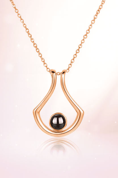 Custom Unique Shaped Hidden Photo Necklace - Hidden Forever