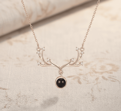 Custom Vine Zircon Gem Hidden Photo Necklace - Hidden Forever