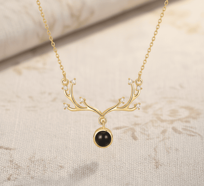 Custom Vine Zircon Gem Hidden Photo Necklace - Hidden Forever