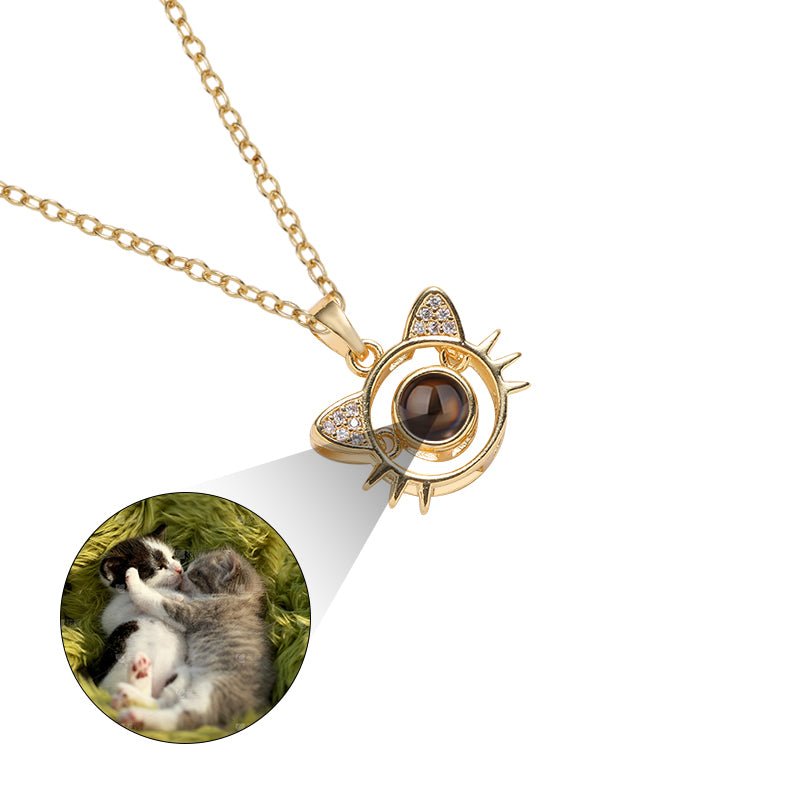 Custom Whiskered Memories Hidden Photo Necklace - Hidden Forever