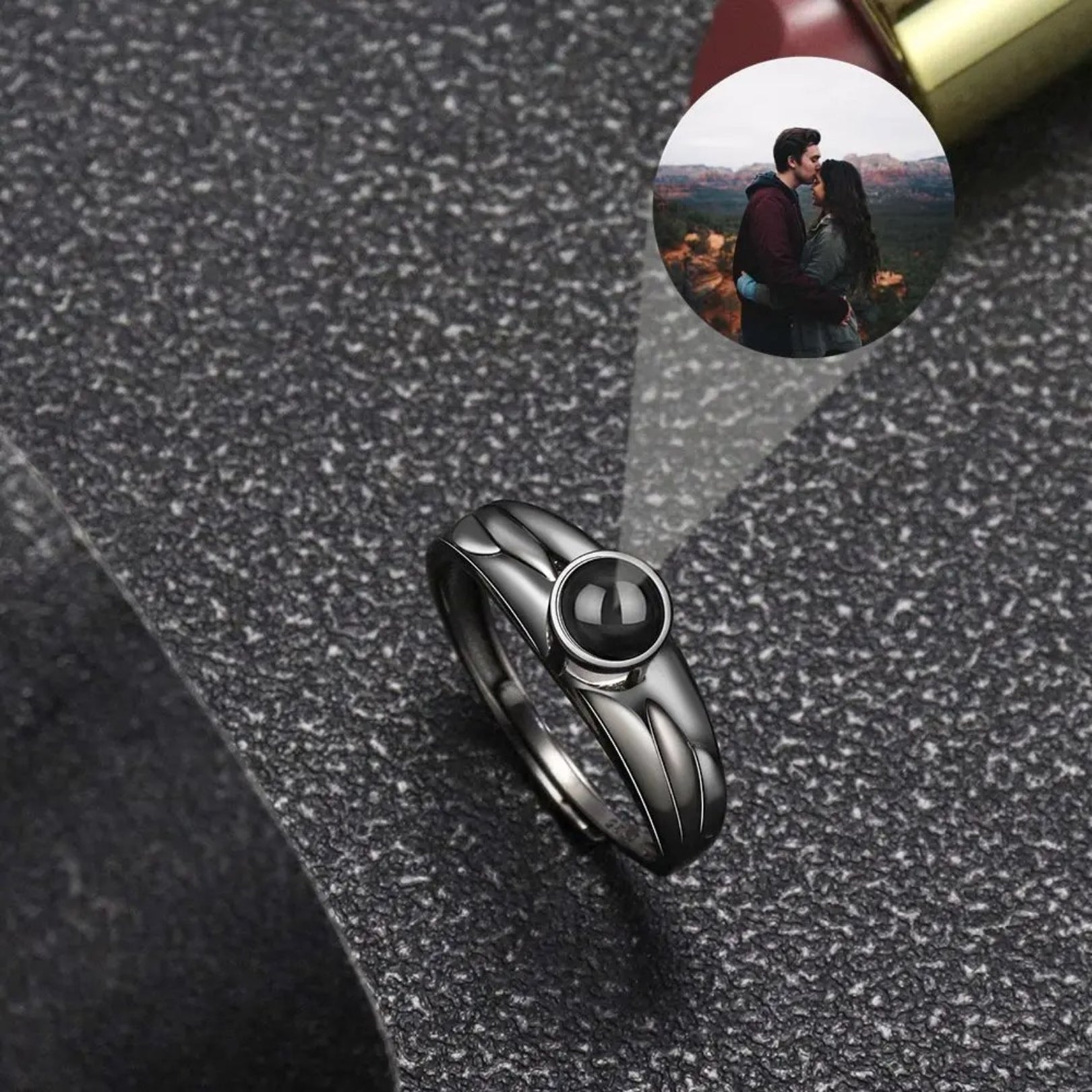 Hidden Photo Rings Picture Ring Set — Wings of Memory Photo – Hidden Forever